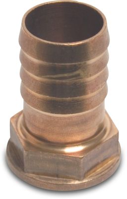 Profec Hose tail adaptor hexagonal brass 30bar female thread x hose tail