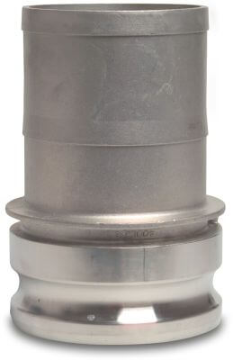 Quick coupler stainless steel 316 male part Camlock x hose tail Camlock E
