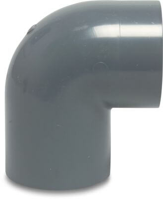 VDL Swing elbow 90° PVC-U 10 bar glue socket x push-in grey