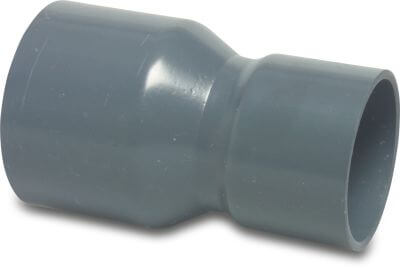 Reducer socket PVC-U 10bar glue socket grey made from tubing