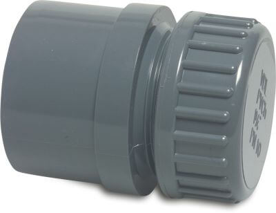 Profec End set PVC-U 10bar glue socket/glue spigot x male thread grey
