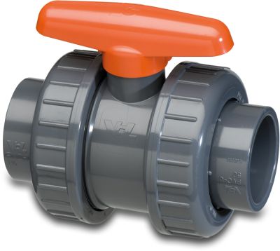 VDL Ball valve PVC-U glue socket grey DIL