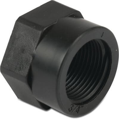 Cap PP 10bar female thread black