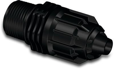 Adaptor PP 6bar quick joint x male thread black