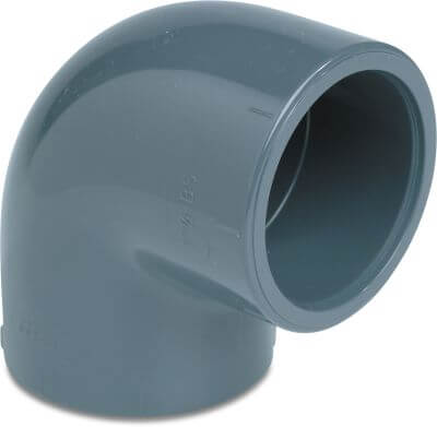 Profec Elbow 90° PVC-U WRAS 16bar imperial glue socket grey