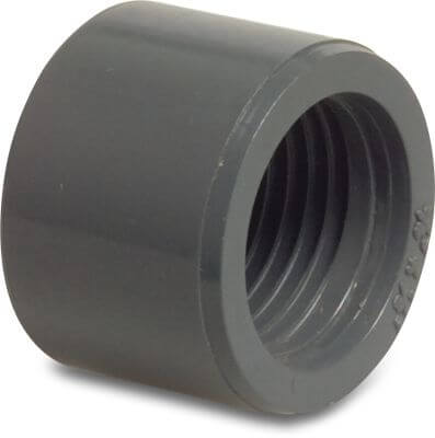 Profec Adaptor bush PVC-U 10bar imperial glue spigot x female thread grey