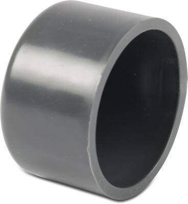 Cap PVC-U glue socket grey
