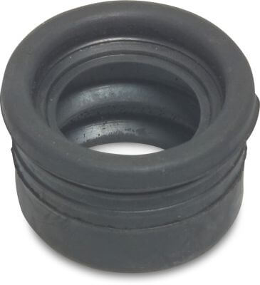 Drainage reducer bush rubber reinforced with nylon spigot x ring seal black