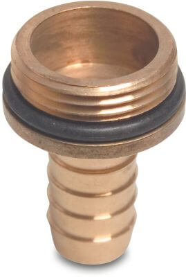 Profec Hose tail adaptor brass 30bar male thread x hose tail