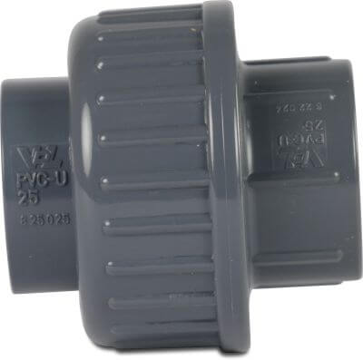 VDL Union coupler PVC-U 16bar glue socket grey B