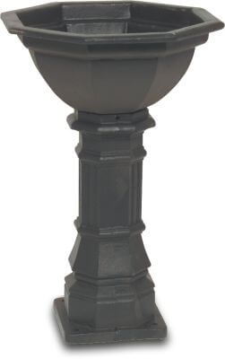 Fountain bowl cast iron black oldtimer large