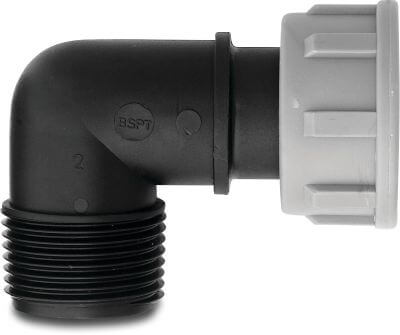 Tavlit Swivel elbow 90° PP 10 bar female thread x male thread type with O-ring