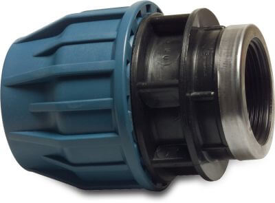 Jason Adaptor bush PP DVGW/KIWA/WRAS 16bar compression x female thread black/blue EZ