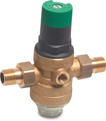 Honeywell Pressure reducing valve brass DVGW/KIWA/WRAS 16bar male thread D06F