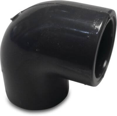 Elbow 90° PVC-U KIWA 16 bar glue socket grey