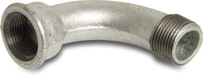 Profec Bend 90° cast iron DVGW 25bar female thread x male thread