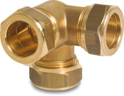 Bonfix Y-bend brass KIWA/GASTEC compression