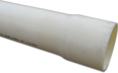Pressure pipe PVC-U KIWA 12,5bar glue socket x plain cream