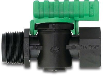 Tavlit Plug valve PP 8 bar male thread x female thread