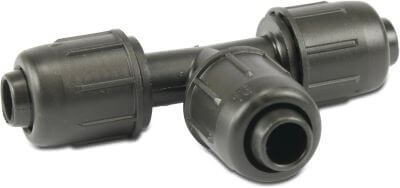 T-piece 90° PP 4 bar lock black
