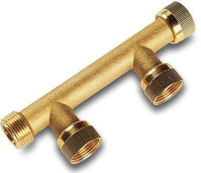 Swivel manifold brass female thread x male thread type with O-ring for 2 valves