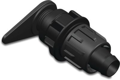 Quick joint adaptor PP 6 bar tape x connection flathose black