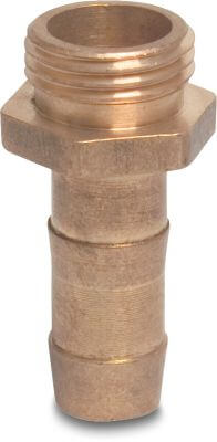 Profec Hose tail adaptor brass 40bar male thread x hose tail conical seal