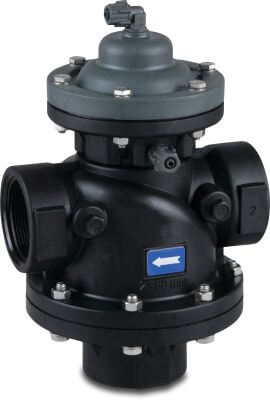 Bermad Back-flush valve polyamide 6-30GF 10 bar female thread black type 350