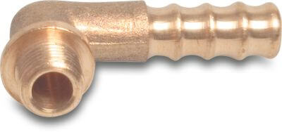 Profec Hose tail elbow 90° brass male thread x hose tail