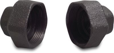 Profec Pump screw set cast iron black DVGW 25 bar female threaded nut x female thread