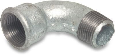 Profec Nr. 1A Bend 90° cast iron DVGW 25 bar female thread x male thread