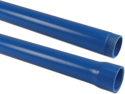 Riser pipe PVC-U female thread x male thread blue
