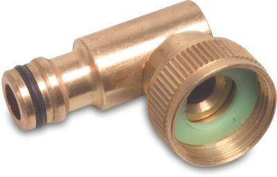 Hydro-S Click connector elbow brass female threaded nut x male click rotating