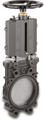 MZ Knife valve cast iron flange green type 0092