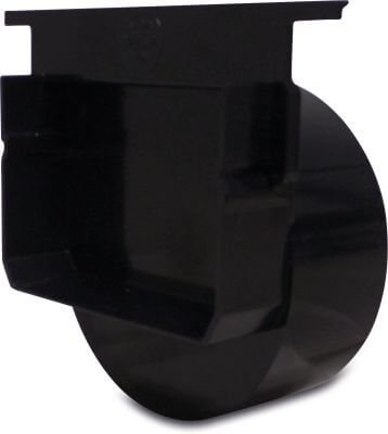 Side / end piece PVC-U glue spigot black with steel grating
