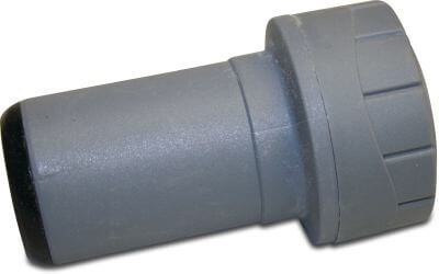 Twin pipe reducing coupler polybutylene push-in grey