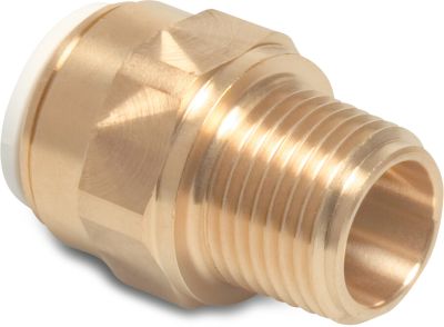 Speedfit Adaptor bush brass DVGW/KIWA/WRAS 10bar push-in x male thread