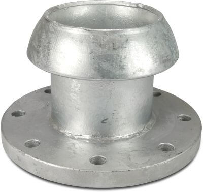 Quick coupler adaptor steel male part Perrot x flange Perrot