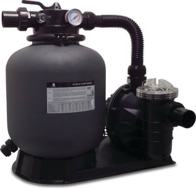 Flotide Pool filter set PE 2bar metric/imperial glue socket grey