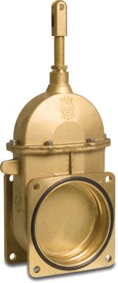 MZ Sluice valve brass 4bar square flange 0044