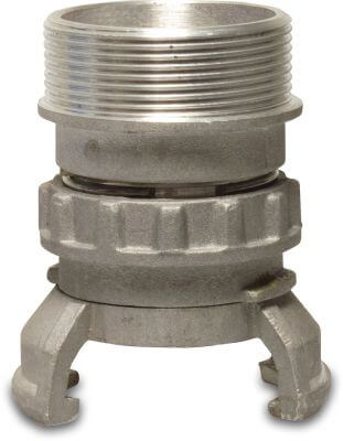 Quick coupler aluminium DSP with locking ring x male thread type DSP