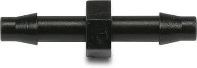 Straight connector PP 3,5 bar barbed black