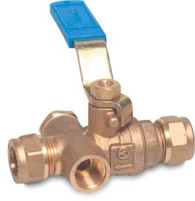 Bonfix Stopcock brass KIWA 10bar compression