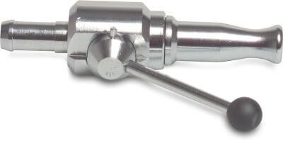 Jet nozzle chrome-plated brass hose tail with valve