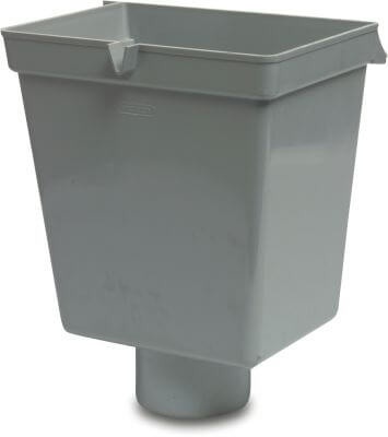 Gutter hopper PVC-U grey T2