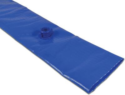 Flat hose PVC 4 bar dark blue