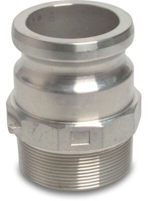 Quick coupler stainless steel 316 male part Camlock x male thread Camlock F