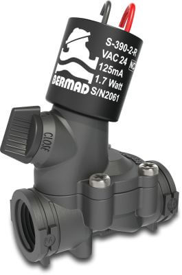 Bermad Solenoid valve fibreglass reinforced nylon 10 bar female thread black type 200