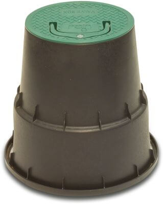 Rain Valve box circular PP black/green