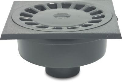 Floor sink PVC-U glue socket/glue spigot grey